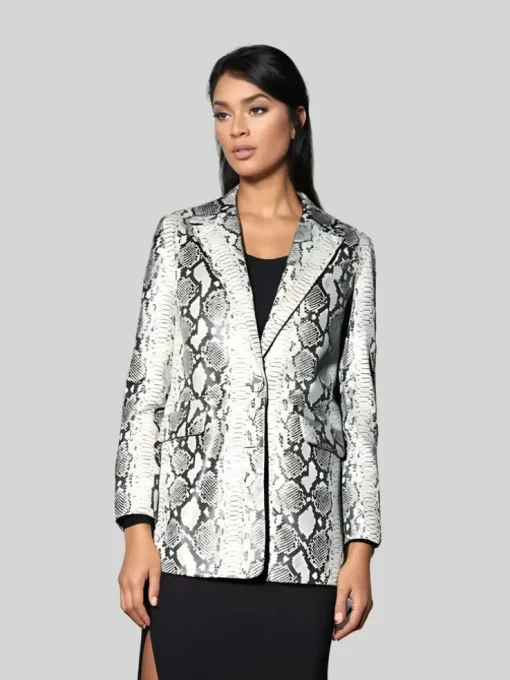 Walter Baker Kiki Grey Snake Blazer