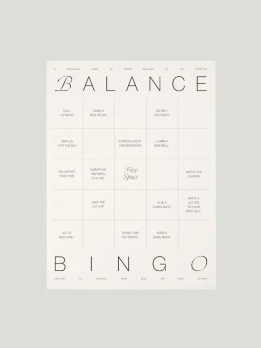 Wilde House Paper Balance Bingo Pad