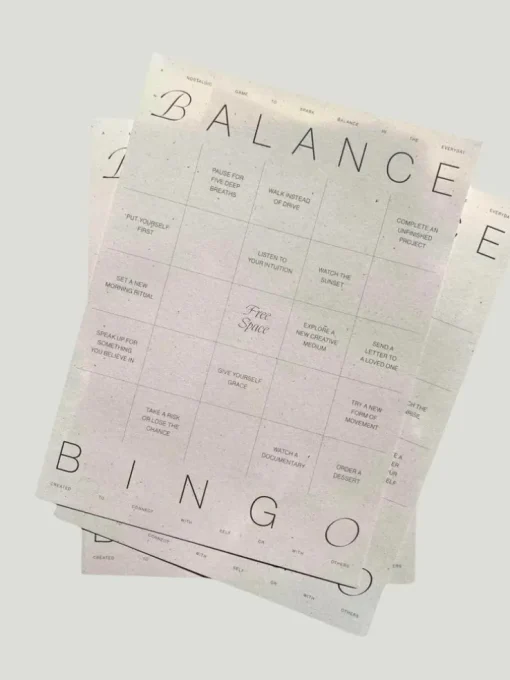 Wilde House Paper Balance Bingo Pad
