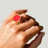 WILYMI Jewelry Coral Ring