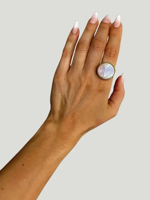 WILYMI Jewelry Moonstone Ring