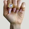WILYMI Jewelry Rose Quartz Ring