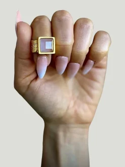 WILYMI Jewelry Rose Quartz Ring