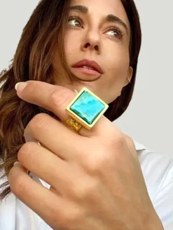 WILYMI Jewelry Turquoise Ring