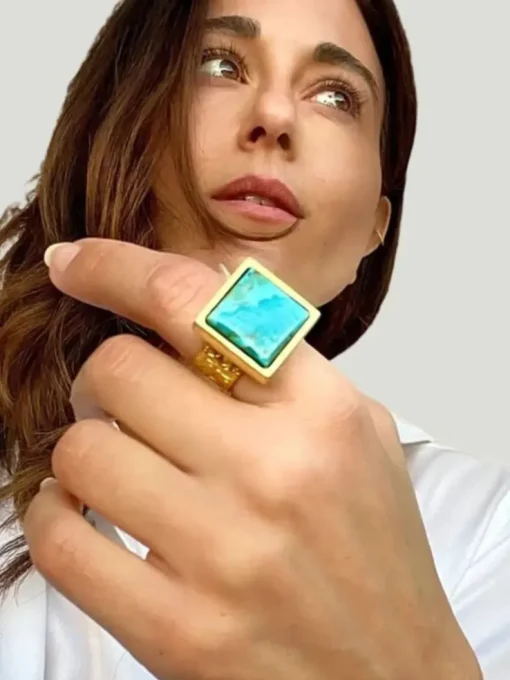 WILYMI Jewelry Turquoise Ring