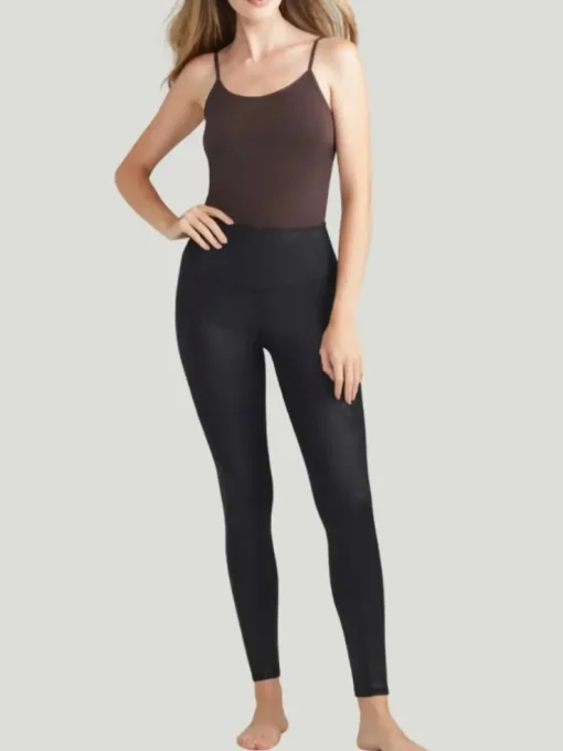 Yummie Stretch and Shine Faux Leather Shaping Legging